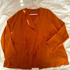 SHEIN Rust Cardigan with Waist Tie- NWOT